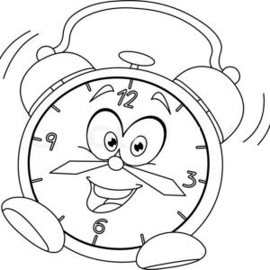 Clock coloring pages printable for free download