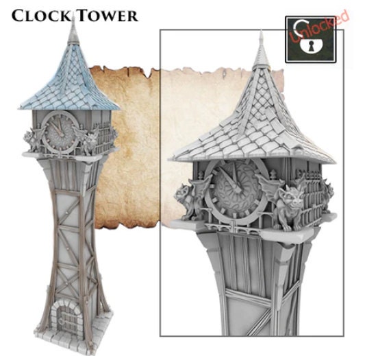 Clock tower the frost ideal for mm dungeons and dragons and other tabletop rpgs