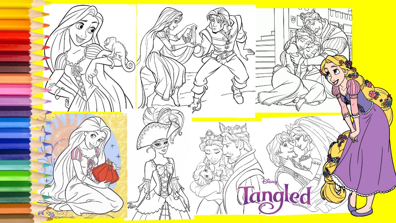 Disney tangled coloring pages