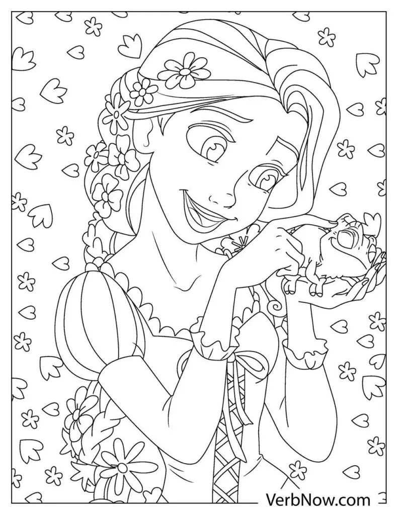 Free rapunzel coloring pages for download printable pdf