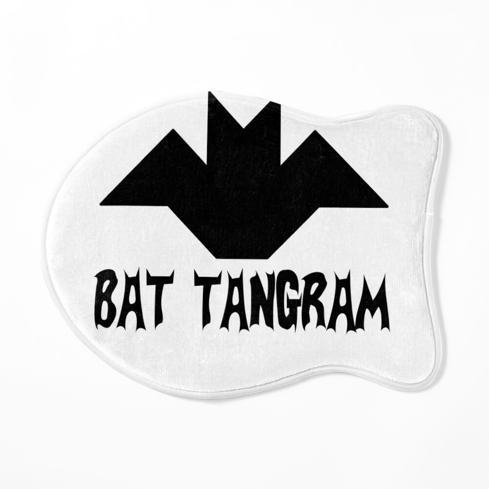 Bat tangram geometry math bat ic hero gift black art board print for sale by nathan frey