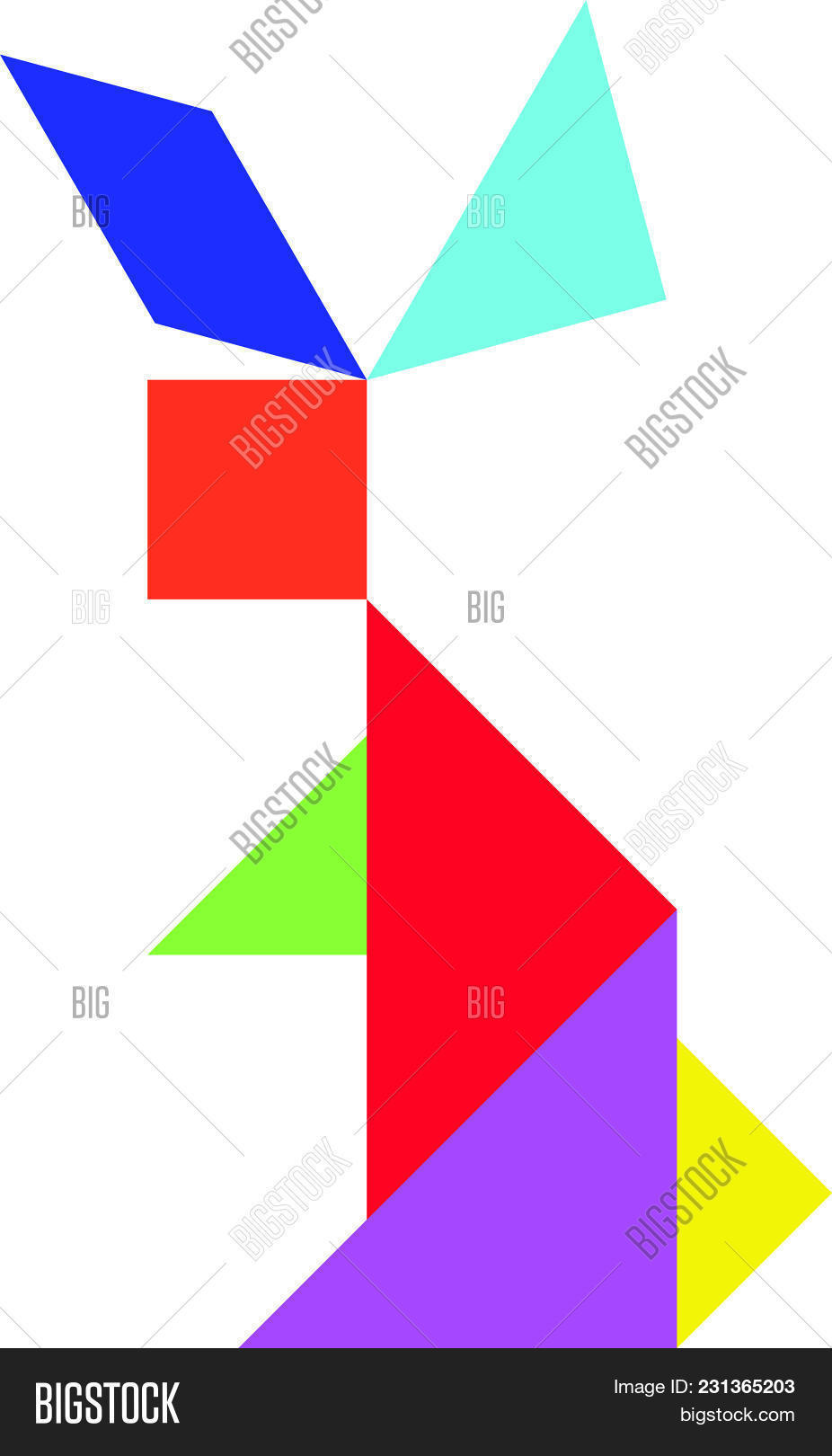 Color tangram puzzle vector photo free trial bigstock