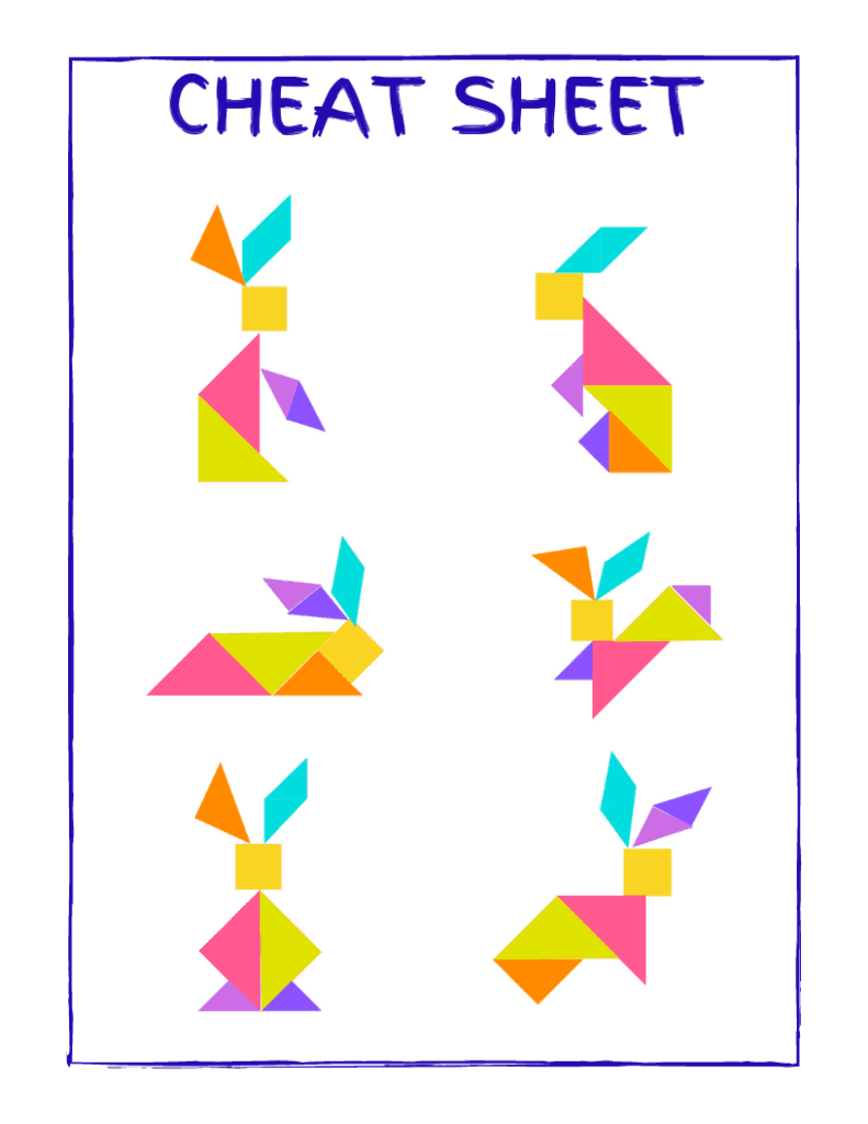 Printable tangrams for easter