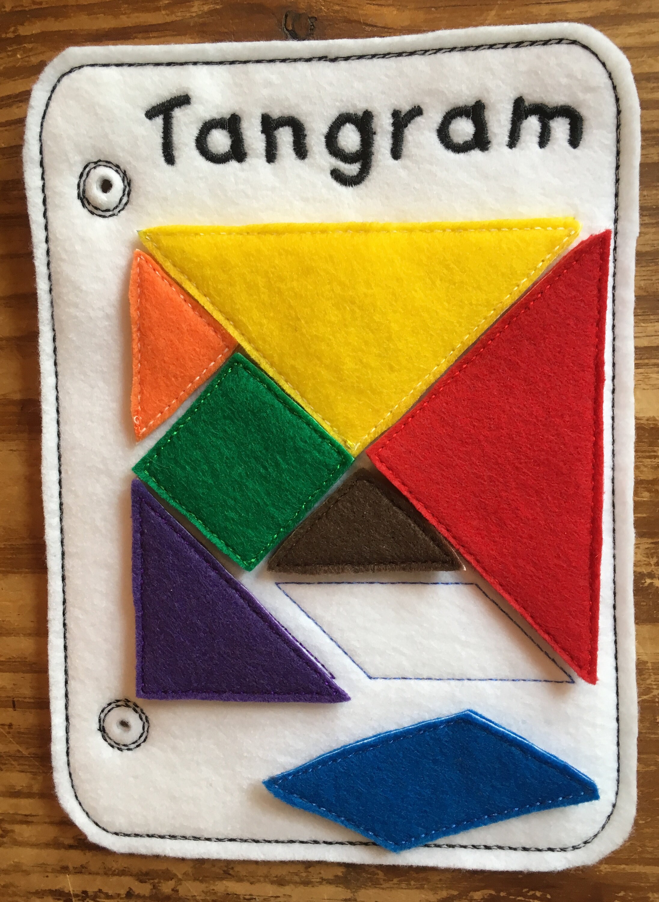 Buy child gift tangram puzzle busy book page color shape match learning all ages teach quiet book page idea toddler quiet book travel game online in india