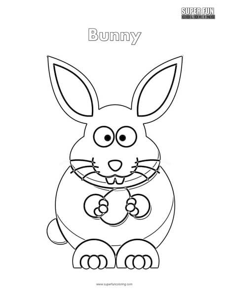 Cartoon bunny coloring page