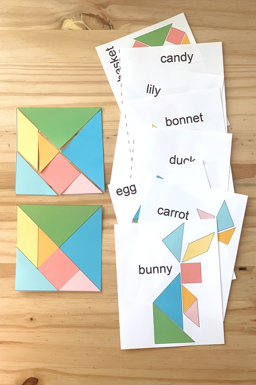 Printable easter tangrams fun and educational puzzle activity for kids