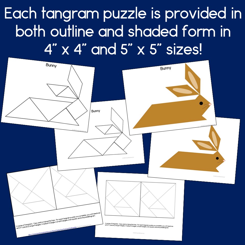 Spring tangram puzzles printable d shapes math center tangrams