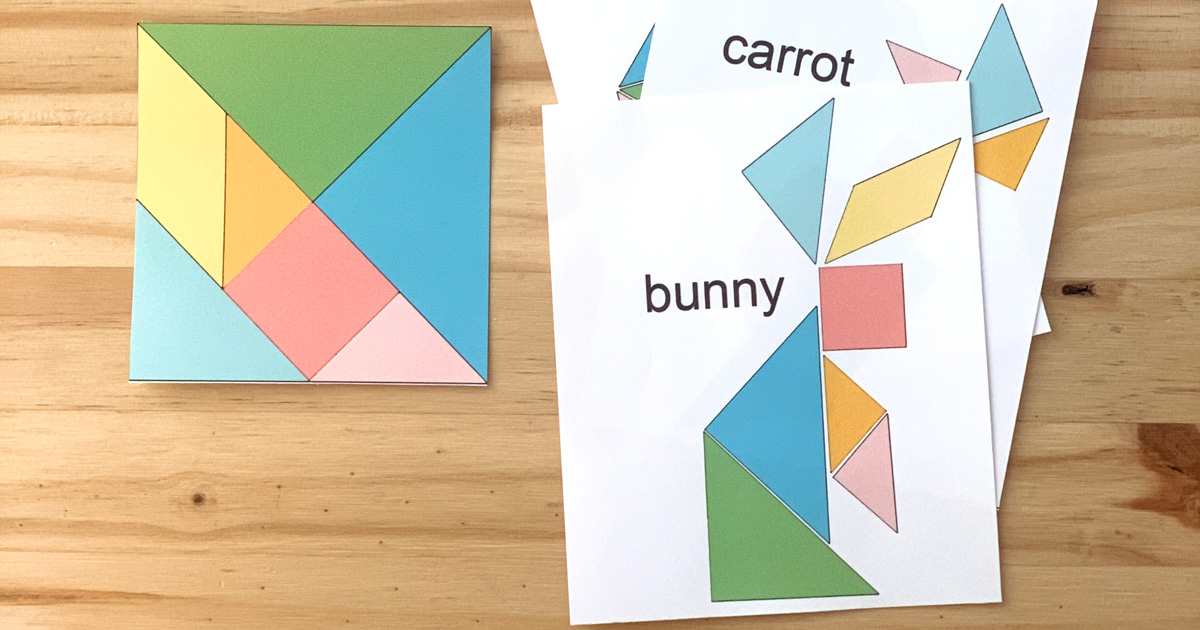 Printable easter tangrams fun and educational puzzle activity for kids