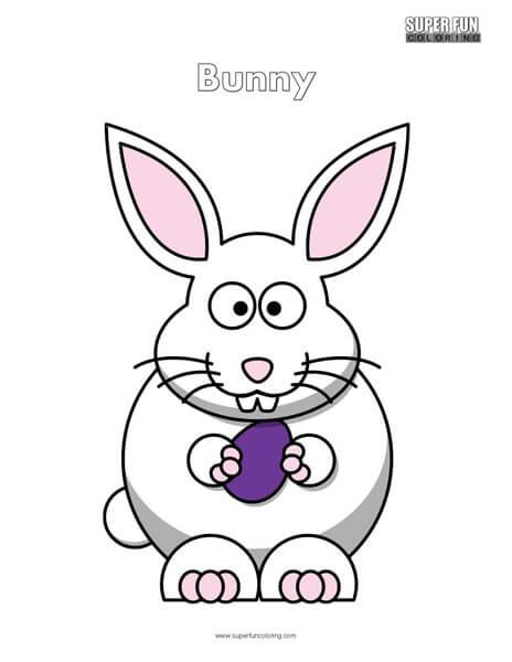 Cartoon bunny coloring page