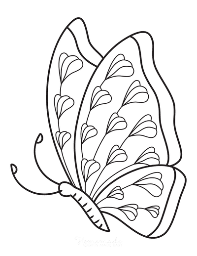 Free butterfly coloring pages for kids adults