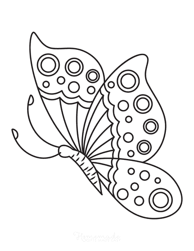 Free butterfly coloring pages for kids adults