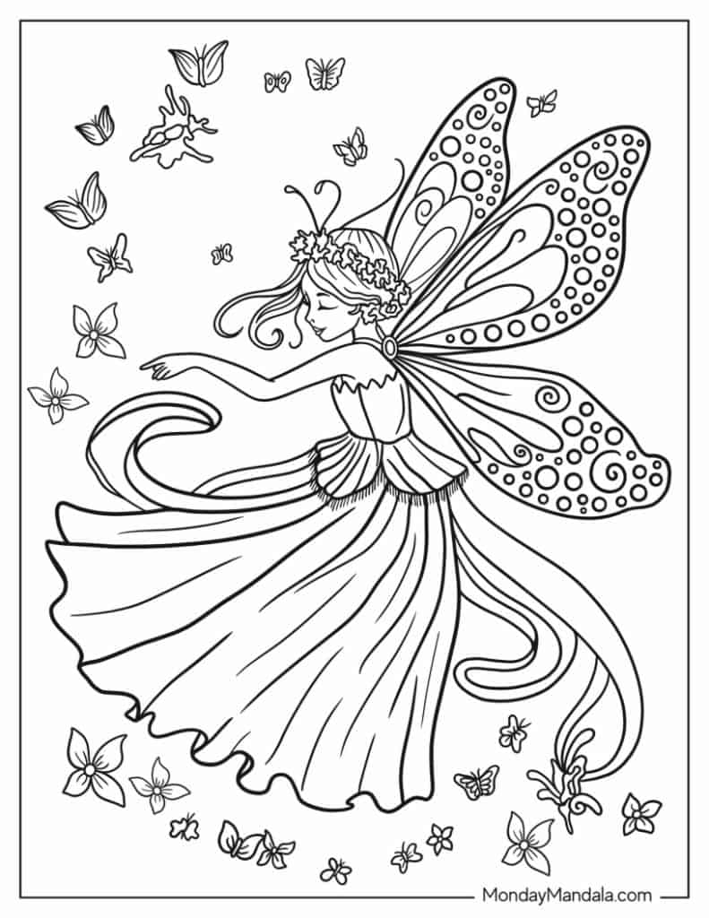 Butterfly coloring pages free pdf printables