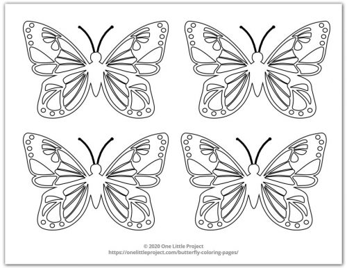 Butterfly coloring pages free printable butterflies