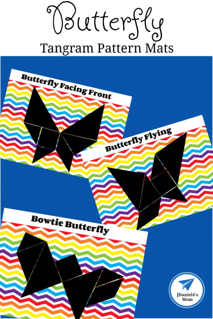 Butterfly tangram pattern mats