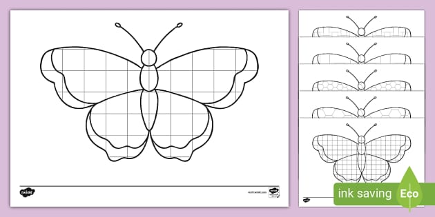 Butterfly mosaic colouring pages butterflies teacher made