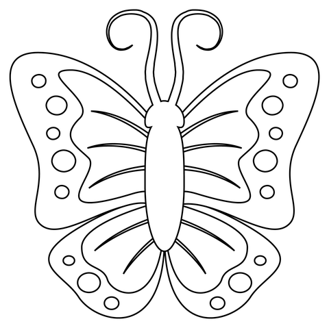 Butterfly coloring page free printable coloring pages