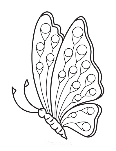 Free butterfly coloring pages for kids adults