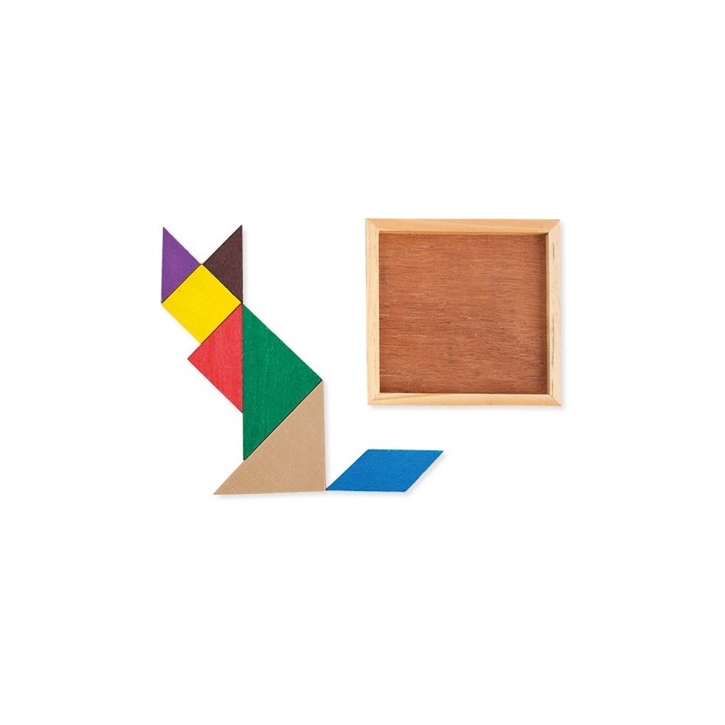 Wooden tangram puzzle