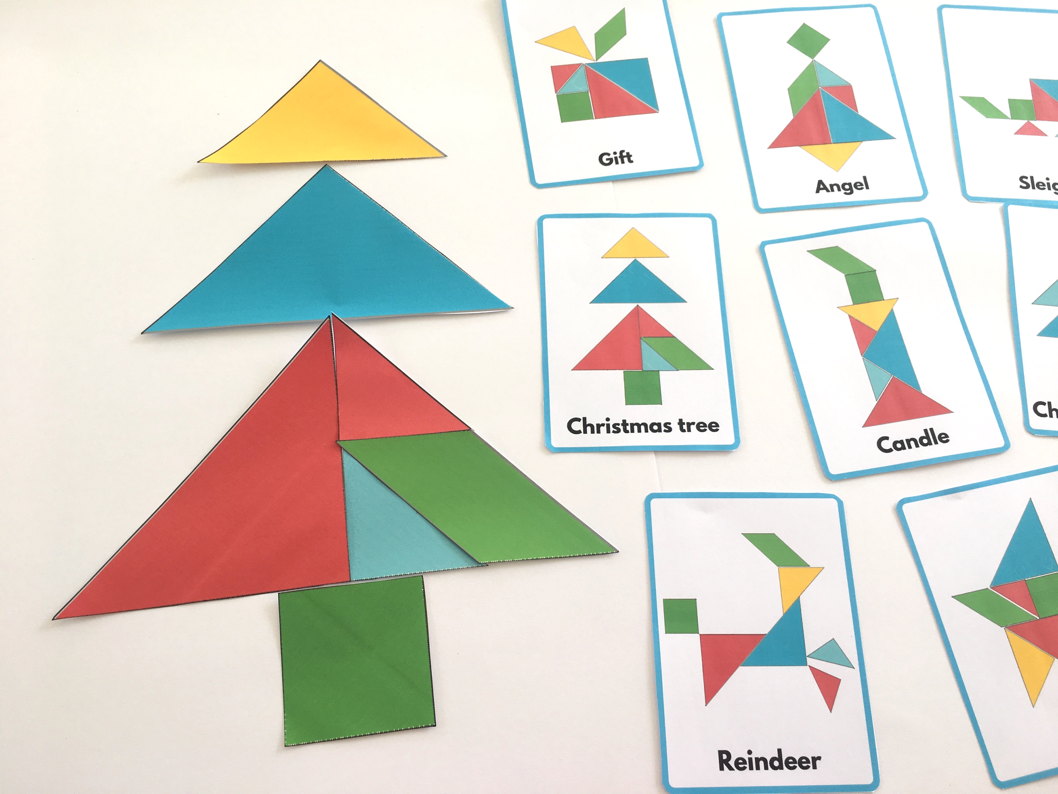 Christmas tangram patterns to print