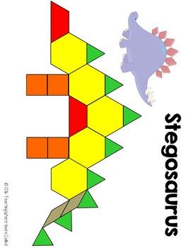 Dinosaur pattern block templates pattern block templates pattern blocks dinosaur activities preschool