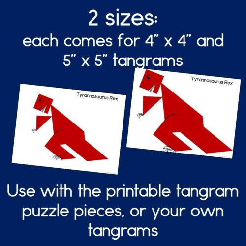 Dinosaurs tangram puzzles printable d shapes math center tangrams made by teachers