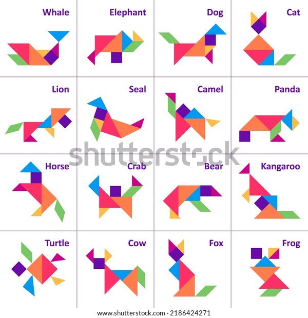 Tangram animals images stock photos d objects vectors