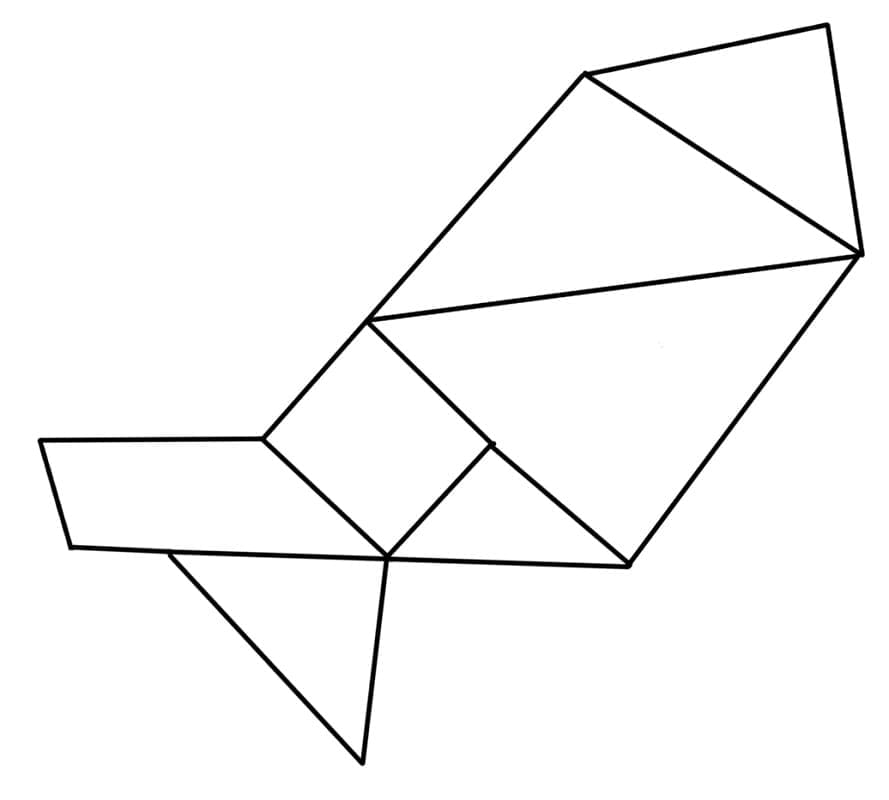 Chinese tangrams coloring pages