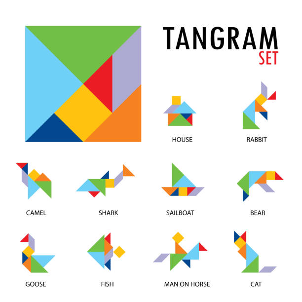 Tangram stock photos pictures royalty