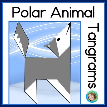 Polar animal tangram puzzles printable d shapes math center tangrams