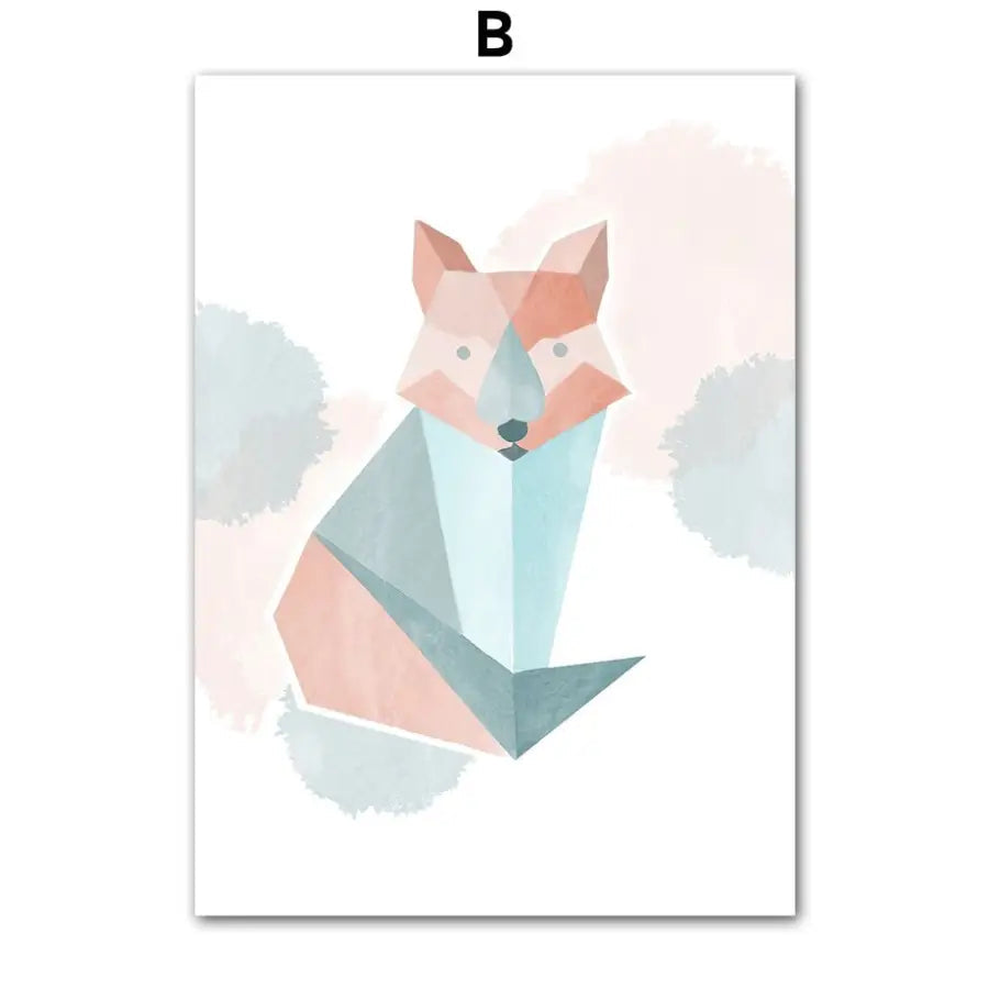 Tangram watercolor poster â