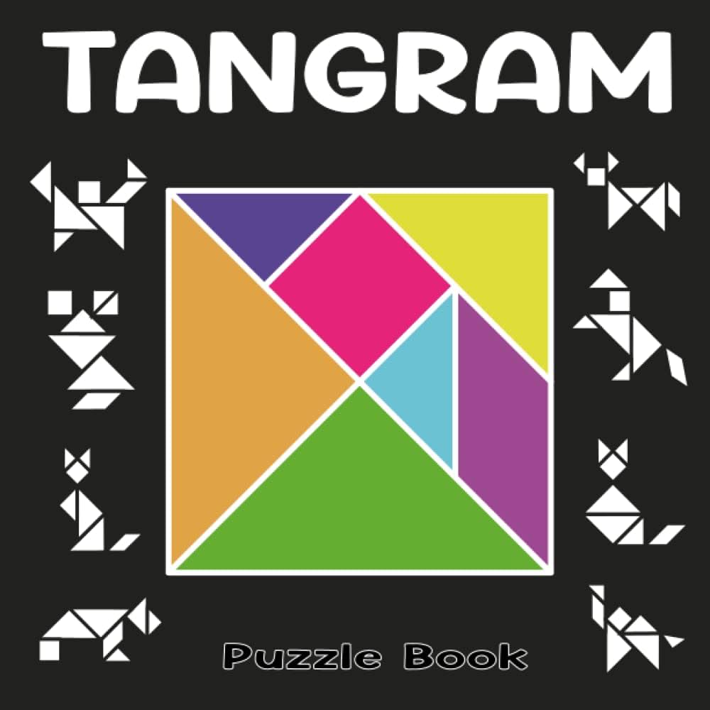 Tangram puzzle book a fun guide for kids to create cute shapes with geometric puzzle pieces gaoui cher books