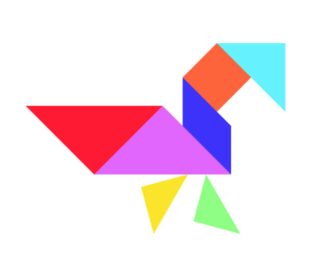 Swan tangram stock illustrations royalty