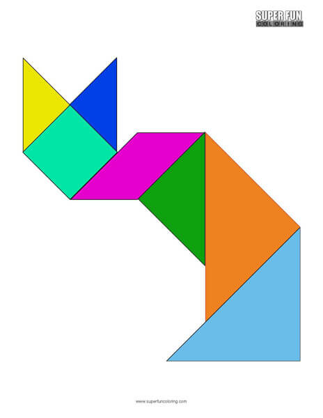 Tangram coloring sheets