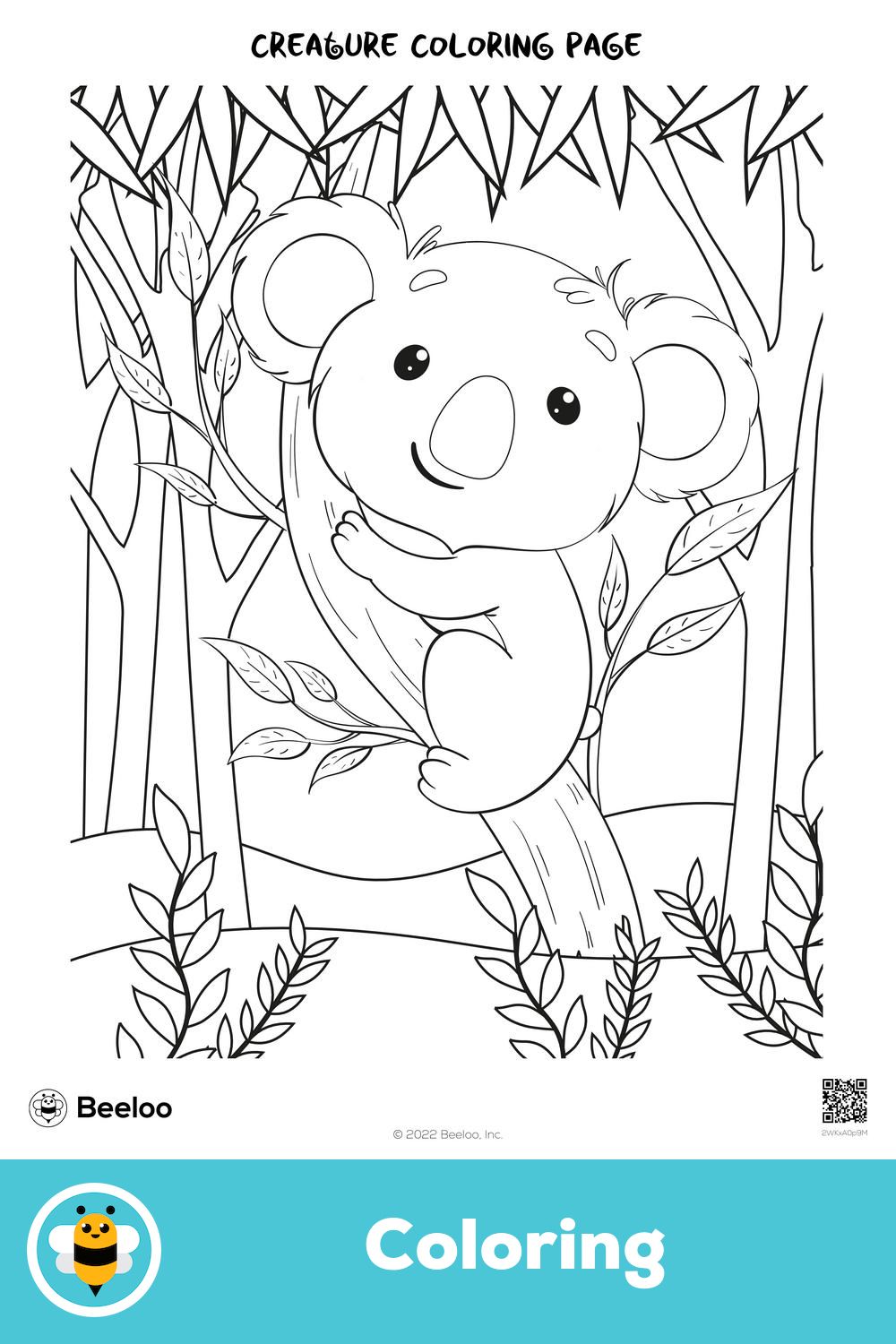 Koala coloring page animal printables coloring pages animal activities