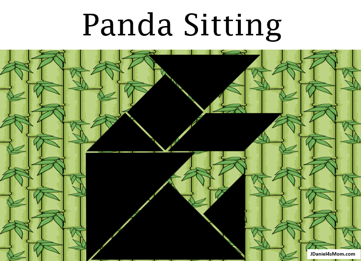 Panda stem tangram puzzle set