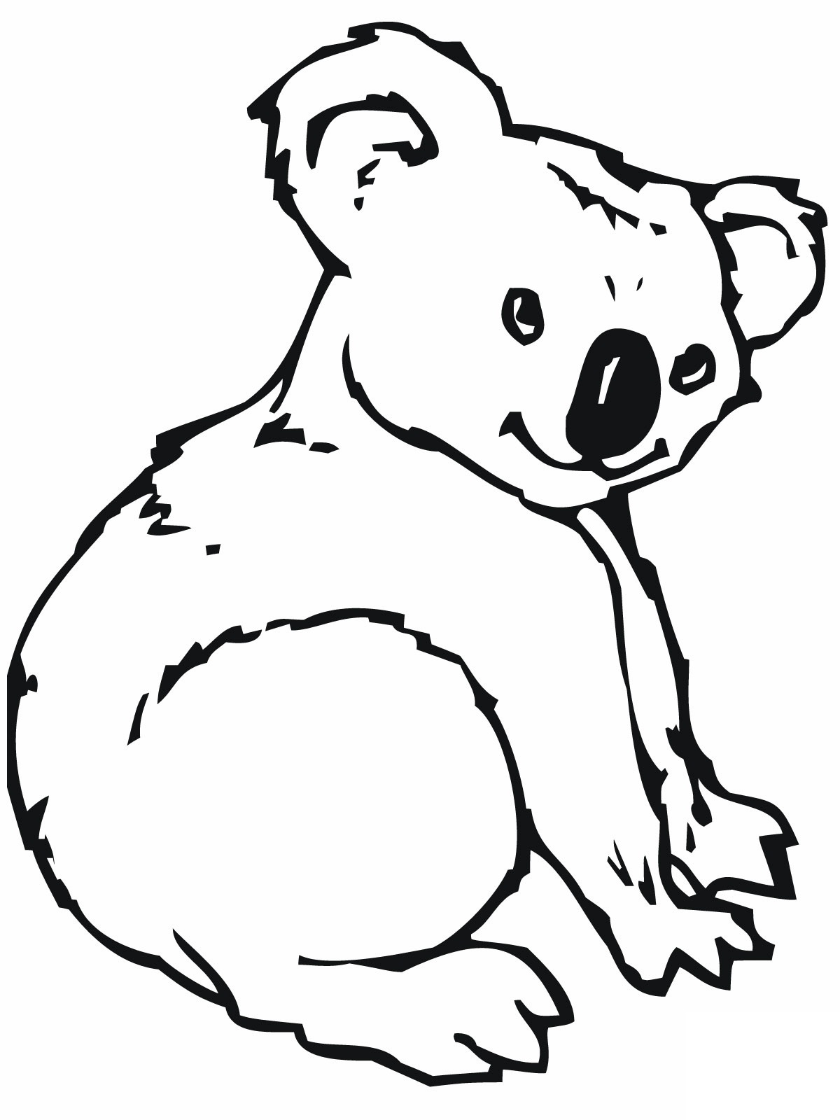 Free printable koala coloring pages for kids