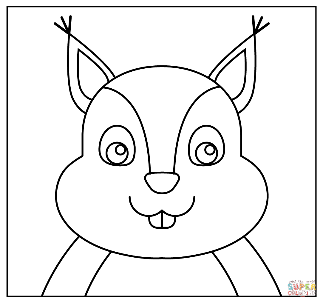 Cartoon squirrel selfie coloring page free printable coloring pages