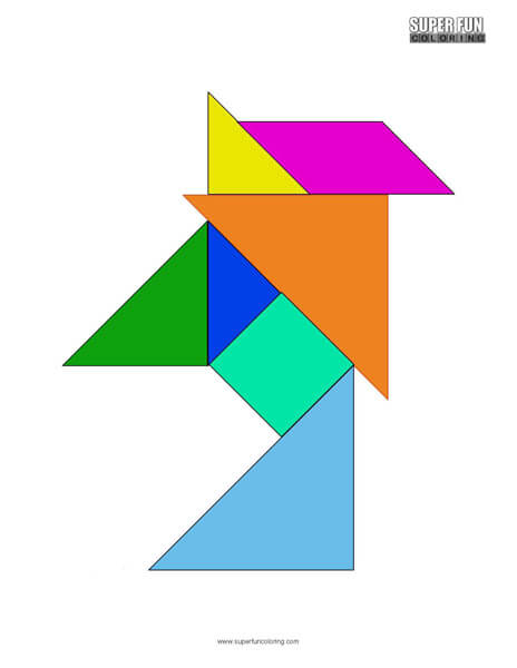 Tangram coloring sheets