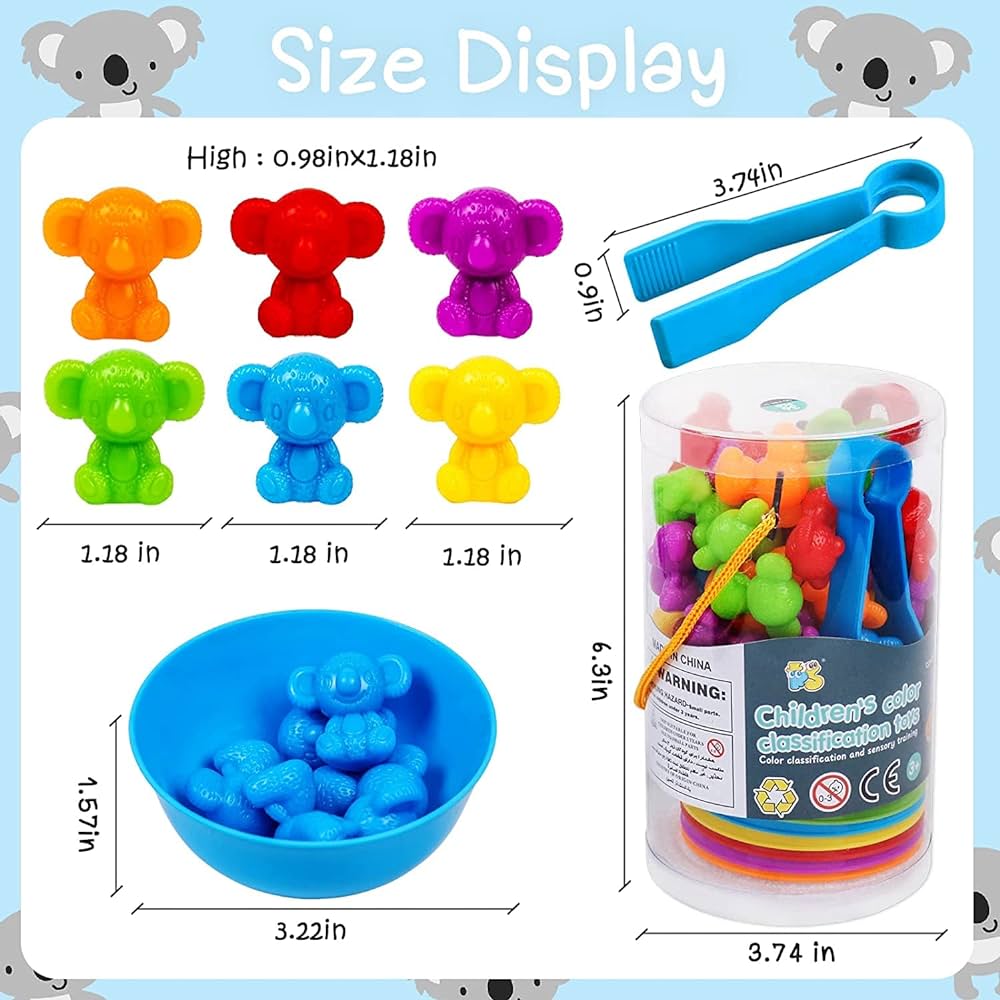 Counting toys koalas matching game with sorting bowlsmath games sensory training preschool learning activitiesmontessori educational toys counting set gift for year old kids boys girls buy online at best price