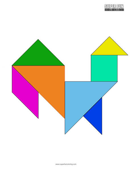 Tangram coloring sheets