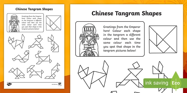 Tangram worksheet