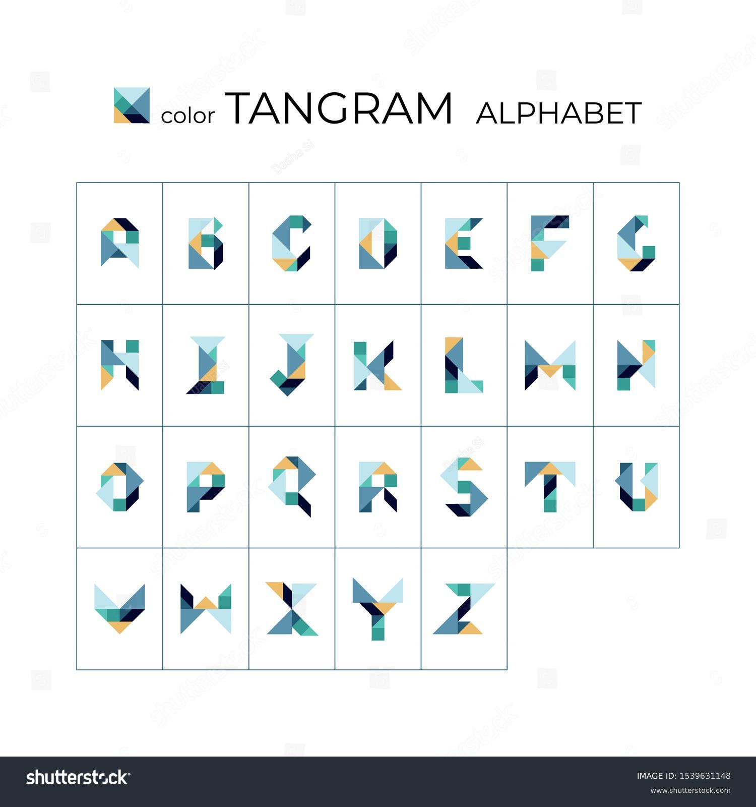 Tangram alphabet images stock photos d objects vectors