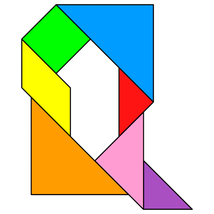 Tangram letter q