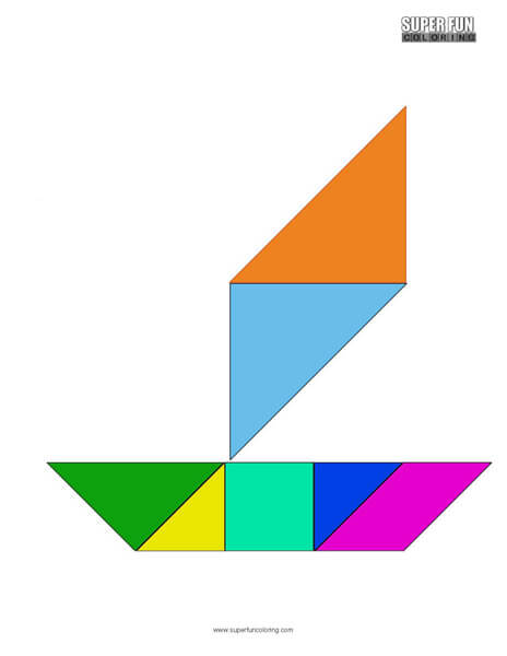 Tangram coloring sheets