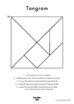 Free tangram puzzle make and colour your own tangram tangram puzzles tangram math work