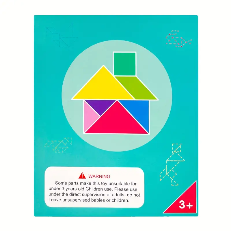 Magnetic d puzzle geometric shapes tangram jigsaw