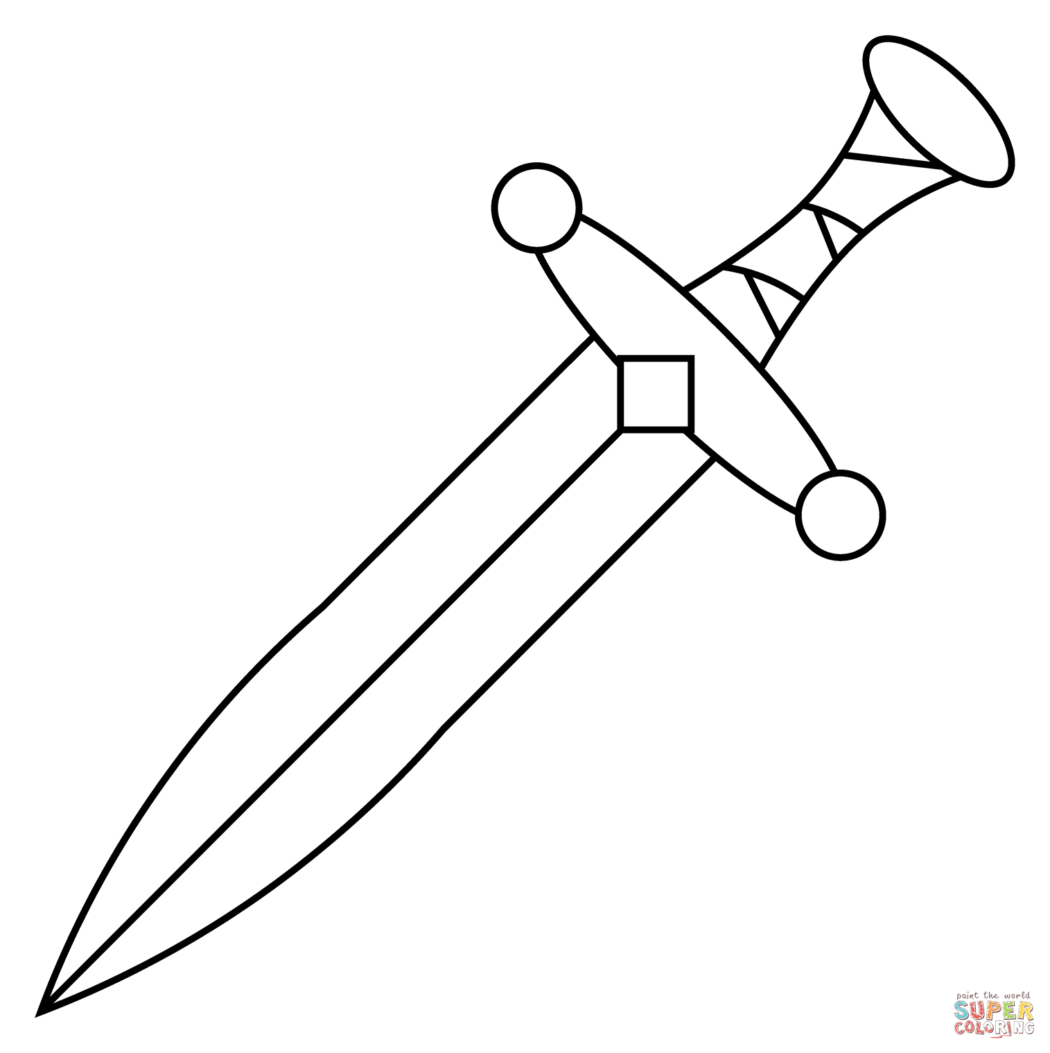 Dagger emoji coloring page free printable coloring pages