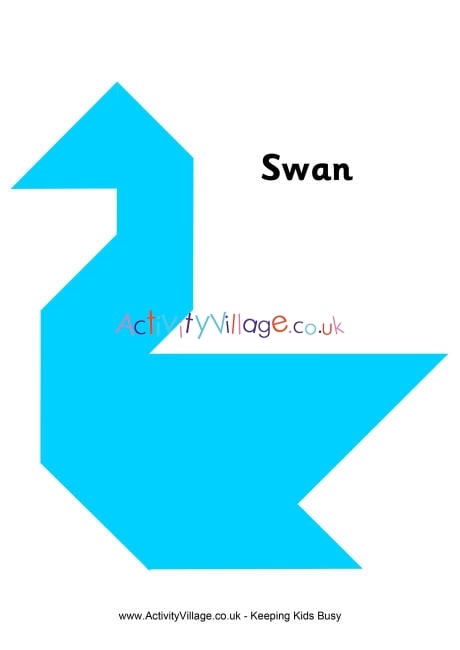 Tangram pattern swan