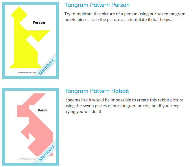 Free pdf printable christmas tangram puzzle