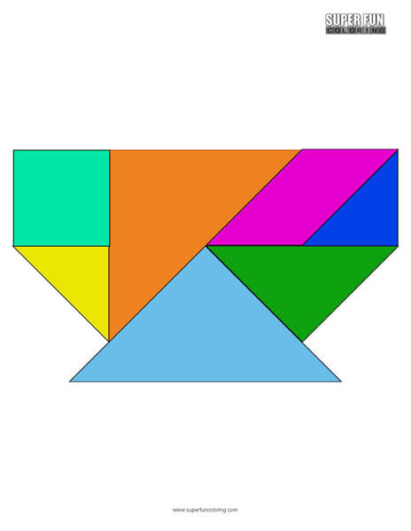 Tangram coloring sheets